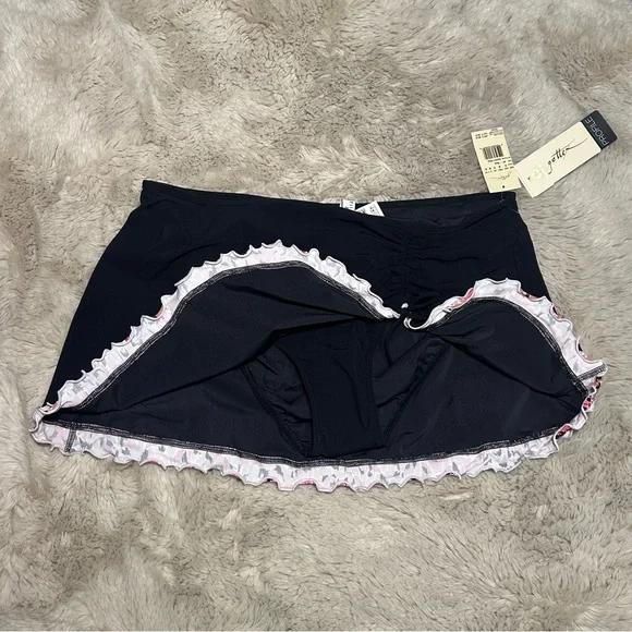NWT Profile by Gottex Black Skirt with Ruffled Hem - Picture 4 of 6